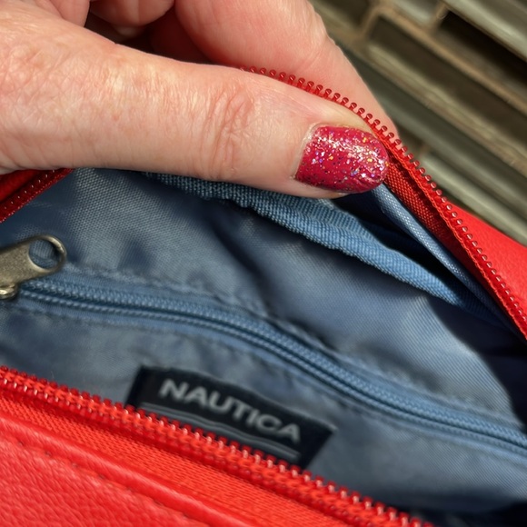 NWT Red Nautica Cross Body Bag - Picture 7 of 8
